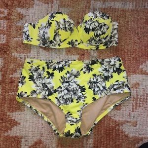 *BRAND NEW* JCREW HIGH WASTED FLORAL BIKINI